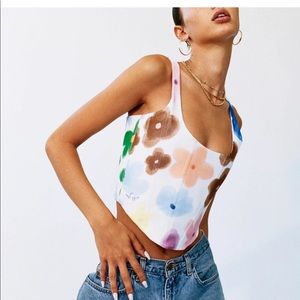 With Jéan floral cindy corset top size medium